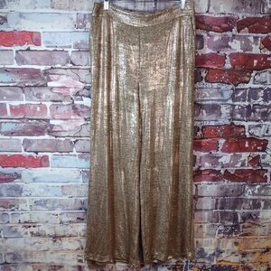 7TH Avenue Design Studio Gold Lame' Pants